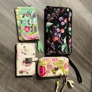 Vera Bradley lot of 4 wallets